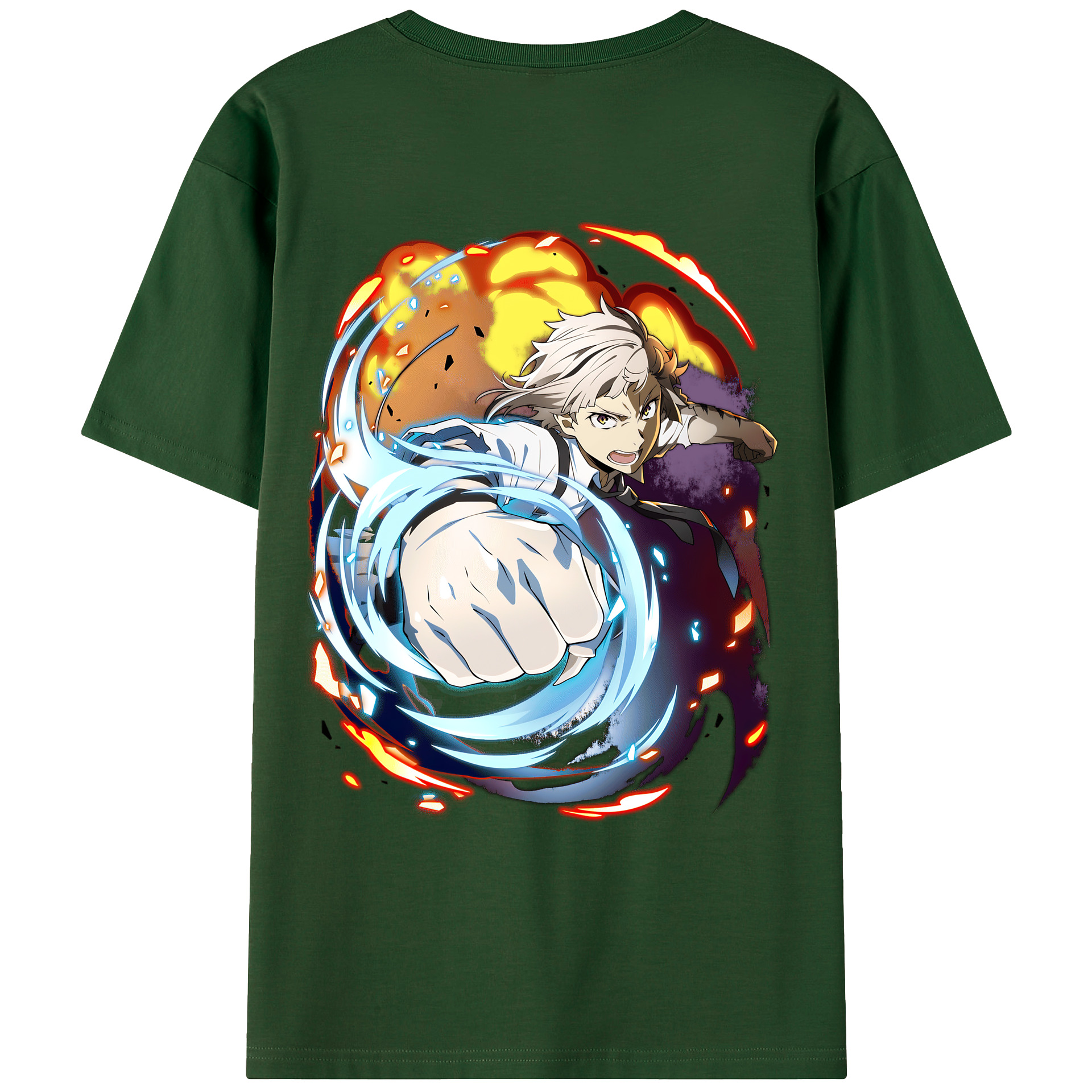 （画像用） 文豪ストレイドッグス Bungo Stray Dogs 綿100％半袖Tシャツ（背面プリント）